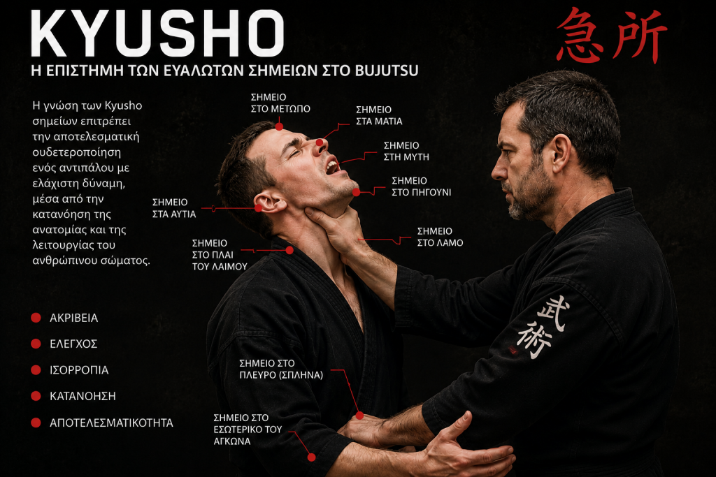 kyusho ευάλωτα σημεία bujutsu koden arashi dojo